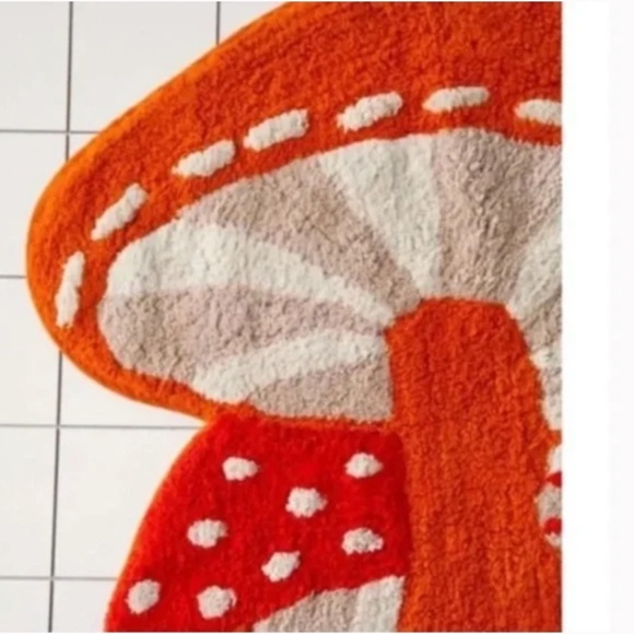 Mushroom Tufted Boho Peasant Art Deco Plant Modern Chic Hipster Hip Bathmat Mat - Picture 3 of 4
